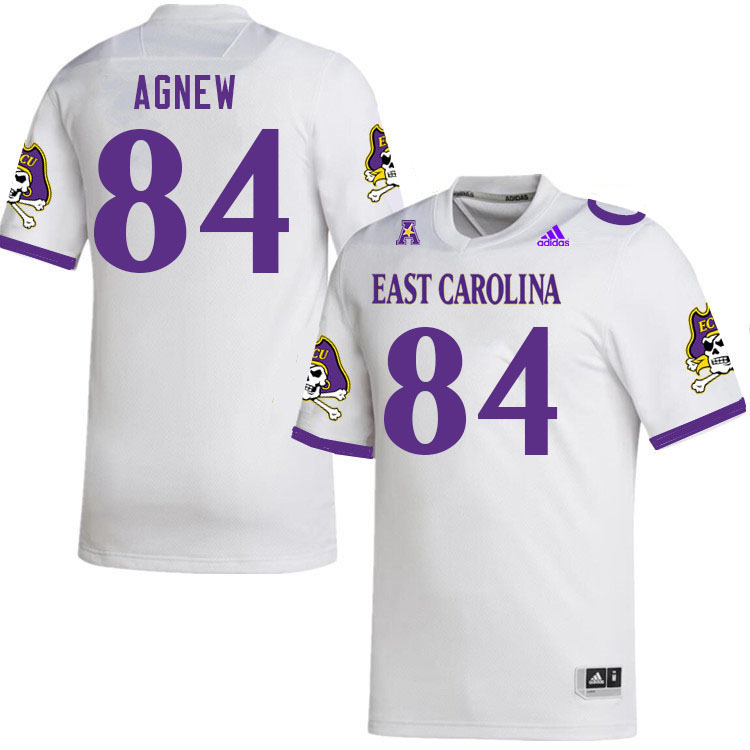 Men #84 Zion Agnew ECU Pirates College Football Jerseys Stitched Sale-White